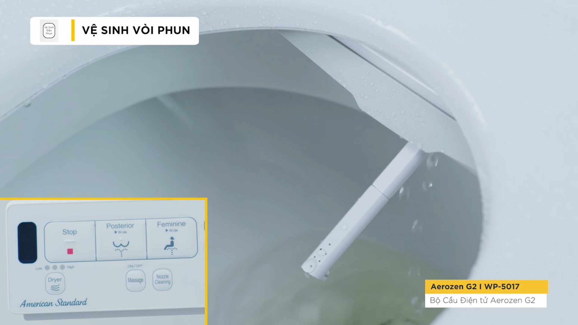 Bồn cầu điện tử thông minh American Standard WP-5017 (WP5017) dòng New AeroZen