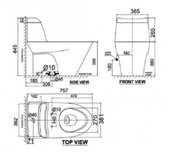 Bồn cầu 1 khối American Standard VF-2010S (VF2010S) nắp rửa cơ Slim
