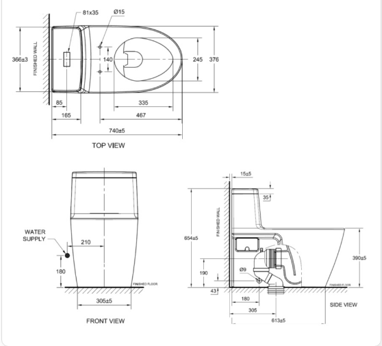 Bồn cầu 1 khối American Standard 2007-WT (2007WT) nắp êm dòng Acacia Evolution