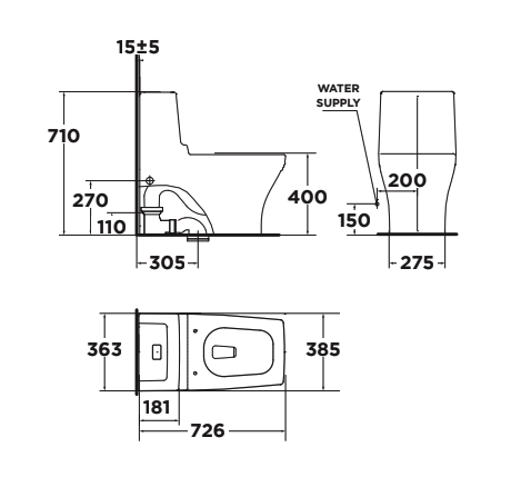 Bồn cầu 1 khối American Standard WP-2060 (WP2060) nắp êm dòng Nobile