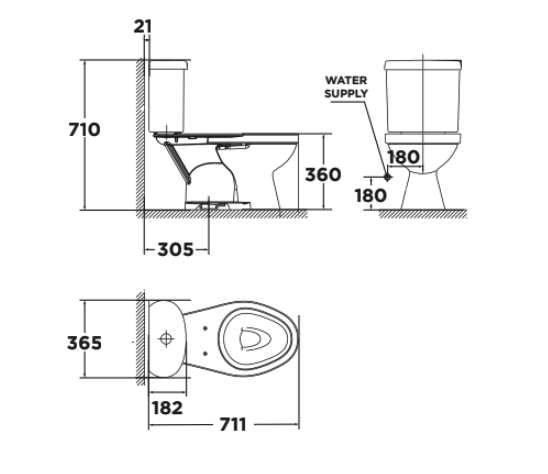 Bồn cầu 2 khối American Standard VF-2314SL (VF2314SL) nắp êm dòng Winston
