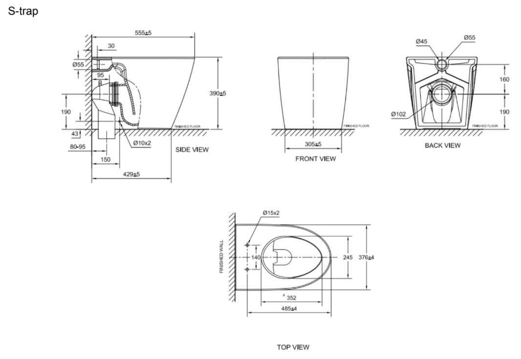 Bồn cầu đặt sàn American Standard 3229E-WT-STrap (3229EWTSTRAP) nắp êm