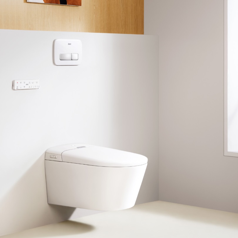 Bồn cầu treo tường nắp điện tử thông minh dòng Aero-Lite American Standard 103032BL00 + 103026SH00 (1073919990)