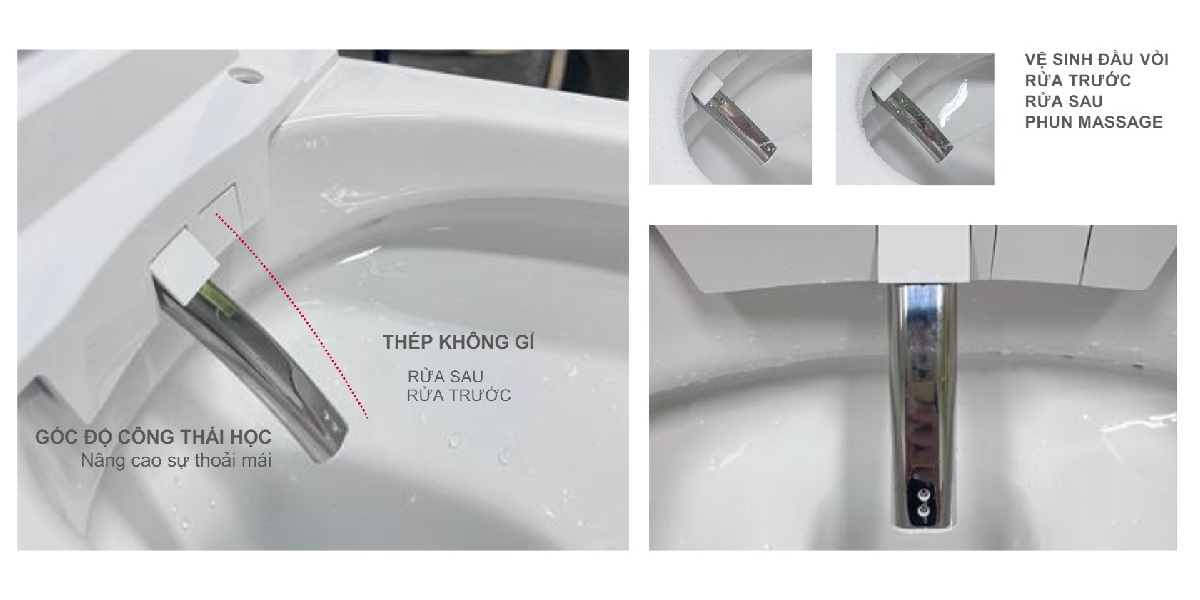 Bồn cầu treo tường nắp điện tử thông minh dòng Aero-Lite American Standard 103032BL00 + 103026SH00 (1073919990)