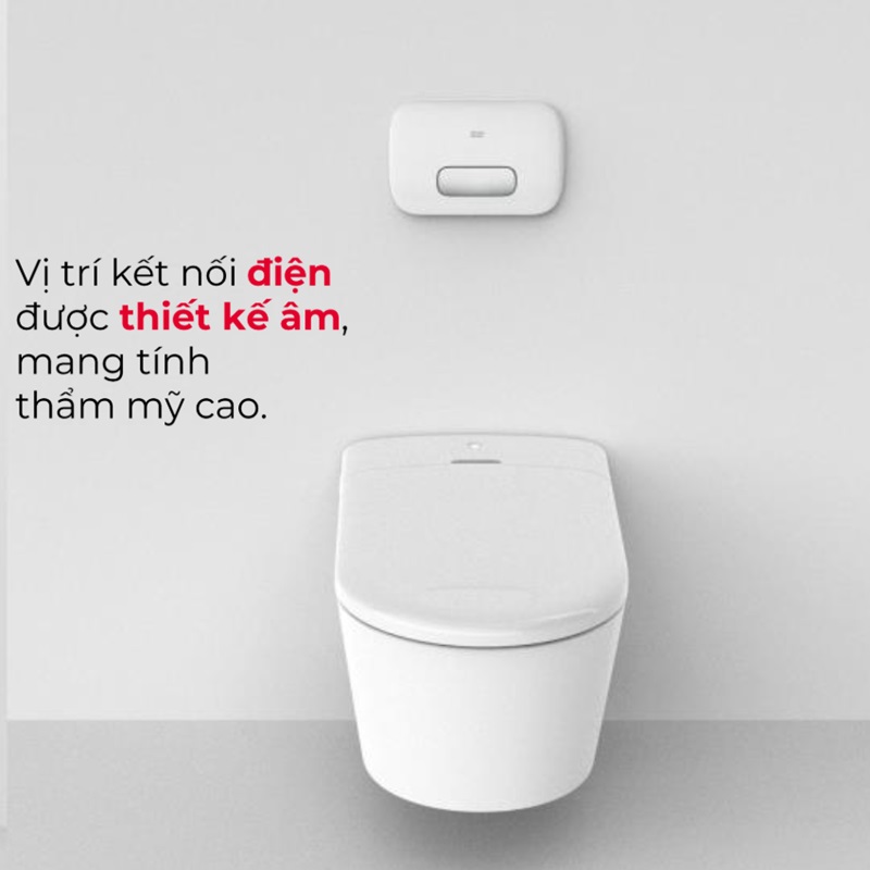 Bồn cầu treo tường nắp điện tử thông minh dòng Aero-Lite American Standard 103032BL00 + 103026SH00 (1073919990)