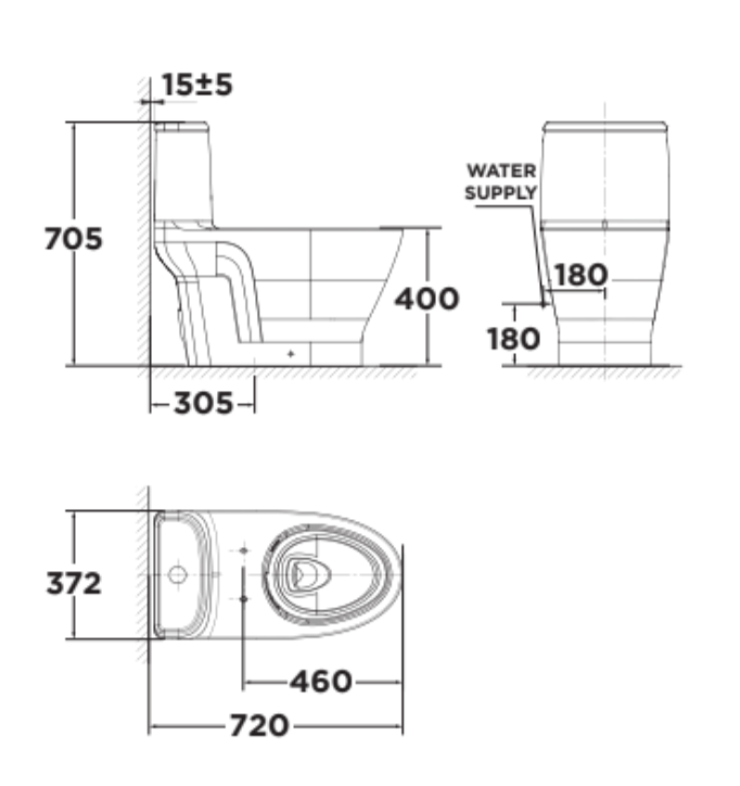 Bồn cầu 1 khối American Standard VF-1862PR (VF1862PR) nắp điện tử