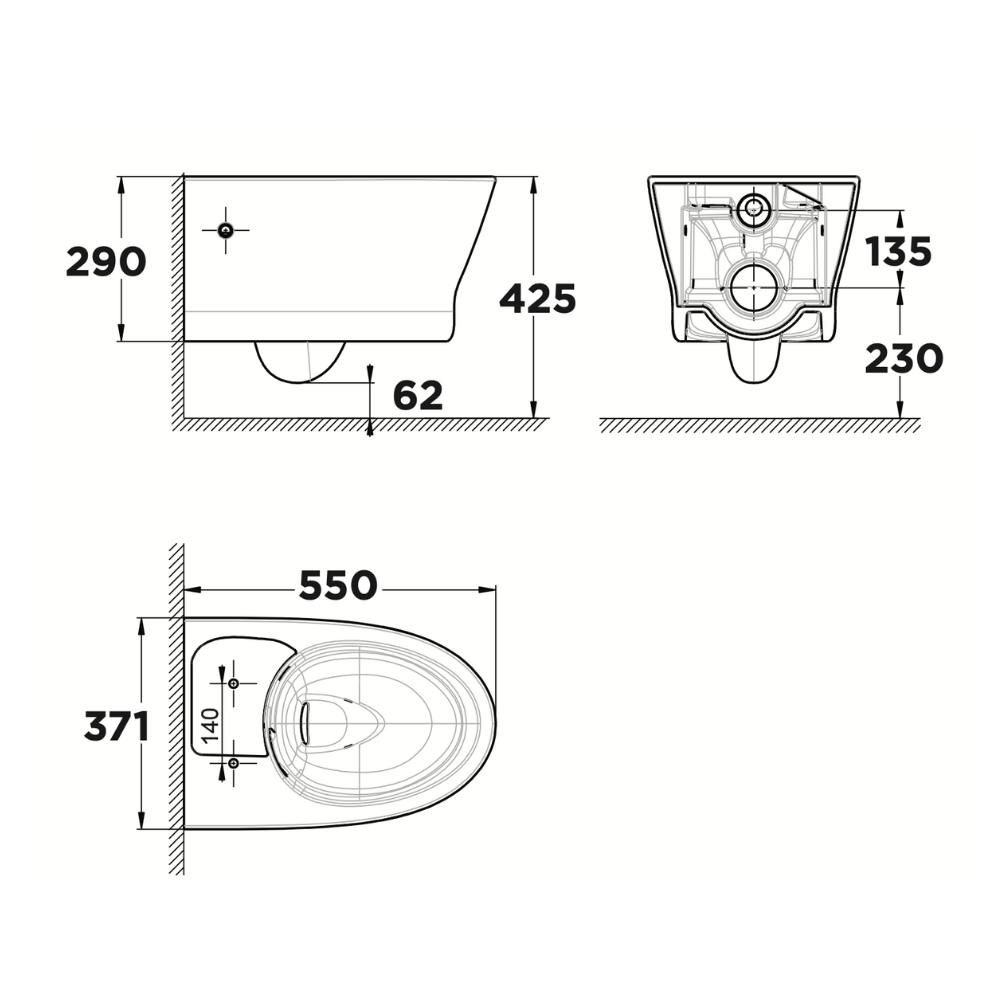 Bồn cầu treo tường American Standard WP-2265 (WP2265) nắp êm dòng Loven