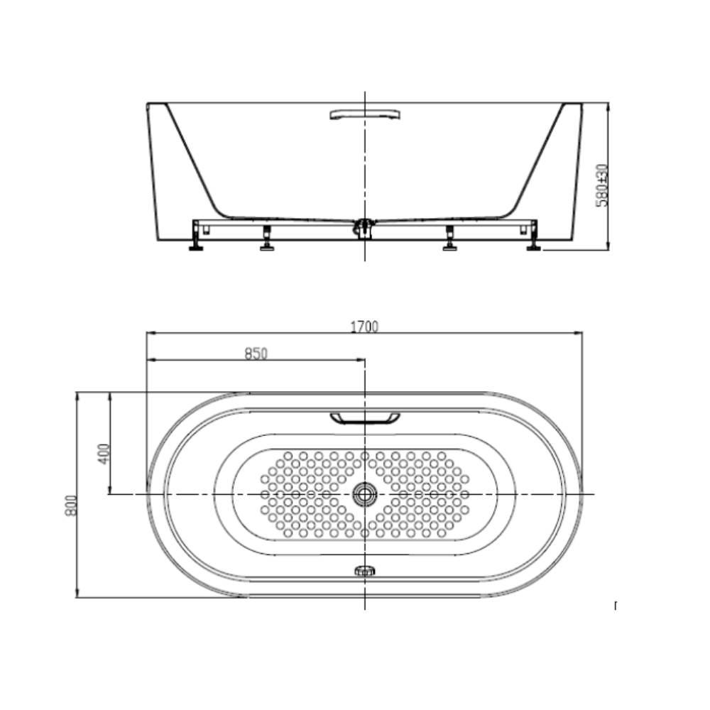 Bồn tắm chân yếm đặt sàn Acacia 1.7m American Standard BTAS2732