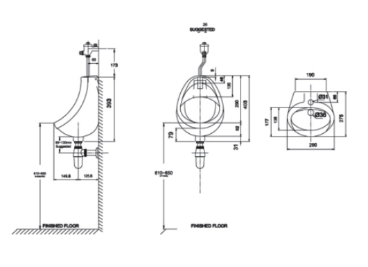 Bồn tiểu nam American Standard VF-0414 (VF0414)