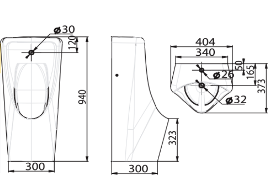 Bồn tiểu nam đặt sàn American Standard WP-6605 (WP6605)