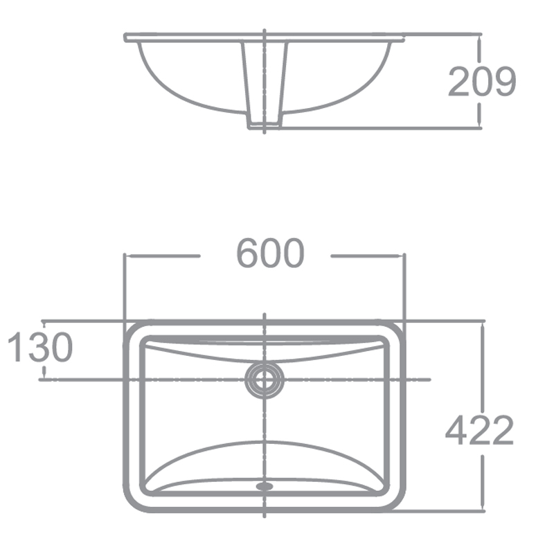 Chậu lavabo âm bàn Activa American Standard TI-0459-WT (TI0459WT)