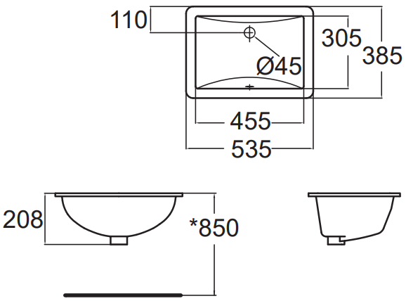 Chậu lavabo âm bàn American Standard WP-0488 (WP0488)