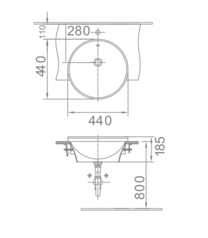 Chậu rửa mặt lavabo bán âm American Standard VF-0333 (VF0333)