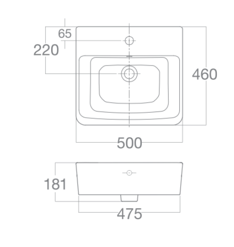 Chậu rửa mặt lavabo bán âm American Standard VF-0519 (VF0519) (0519-WT)