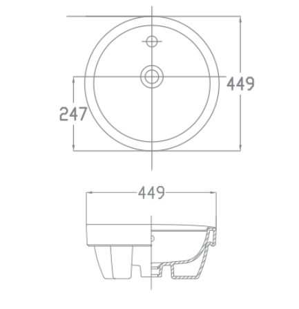 Chậu rửa mặt lavabo bán âm American Standard WP-F307 (WPF307)