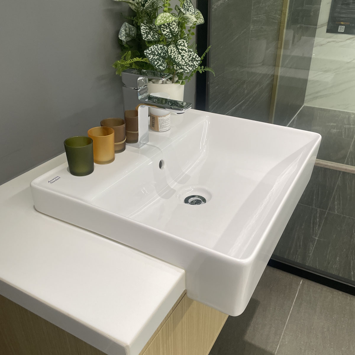 Chậu rửa mặt lavabo bán âm American Standard WP-F419 (WPF419)