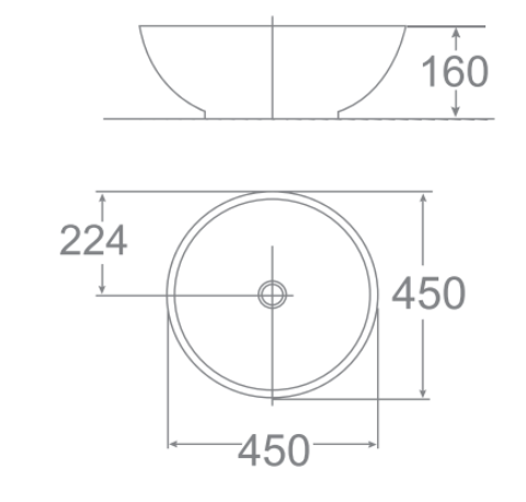Chậu lavabo đặt bàn American Standard 0500-WT (0500WT)
