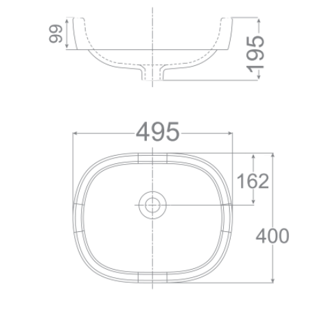 Chậu lavabo đặt bàn American Standard 0950-WT (0950WT)