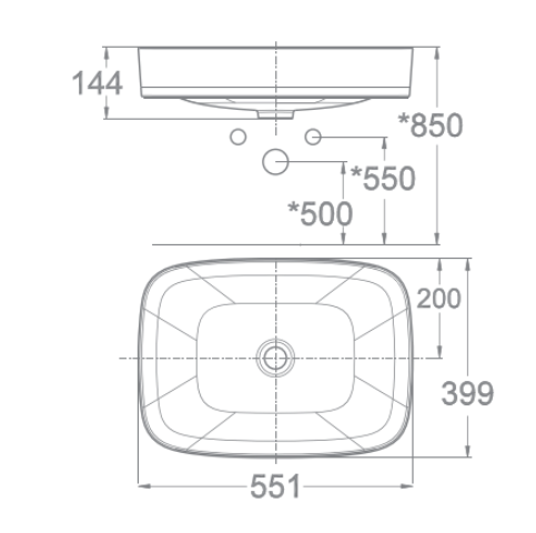Chậu lavabo đặt bàn American Standard WP-0628 (WP0628)