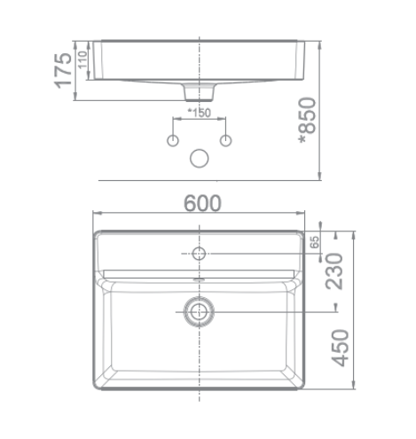 Chậu lavabo đặt bàn American Standard WP-F420 (WPF420)