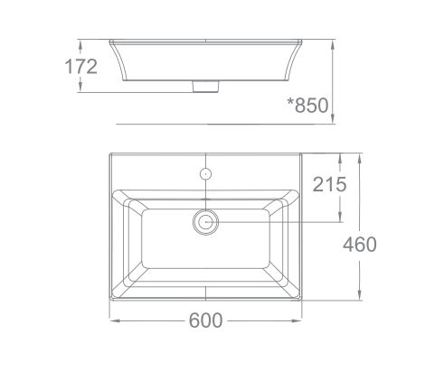 Chậu lavabo đặt bàn American Standard WP-F525 (WPF525)