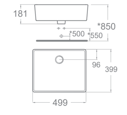 Chậu lavabo đặt bàn American Standard WP-F611 (WPF611)