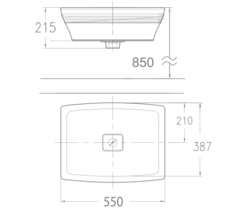 Chậu lavabo đặt bàn American Standard WP-F616 (WPF616)