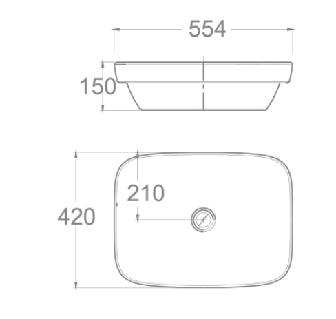 Chậu lavabo đặt bàn American Standard WP-F646 (WPF646)