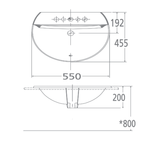 Chậu lavabo dương vành American Standard 0452-WT (0452WT)