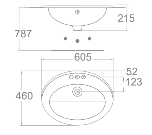 Chậu lavabo dương vành American Standard 0477-WT (0477WT)