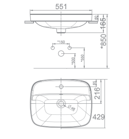 Chậu lavabo dương vành American Standard VF-0420 (VF0420)