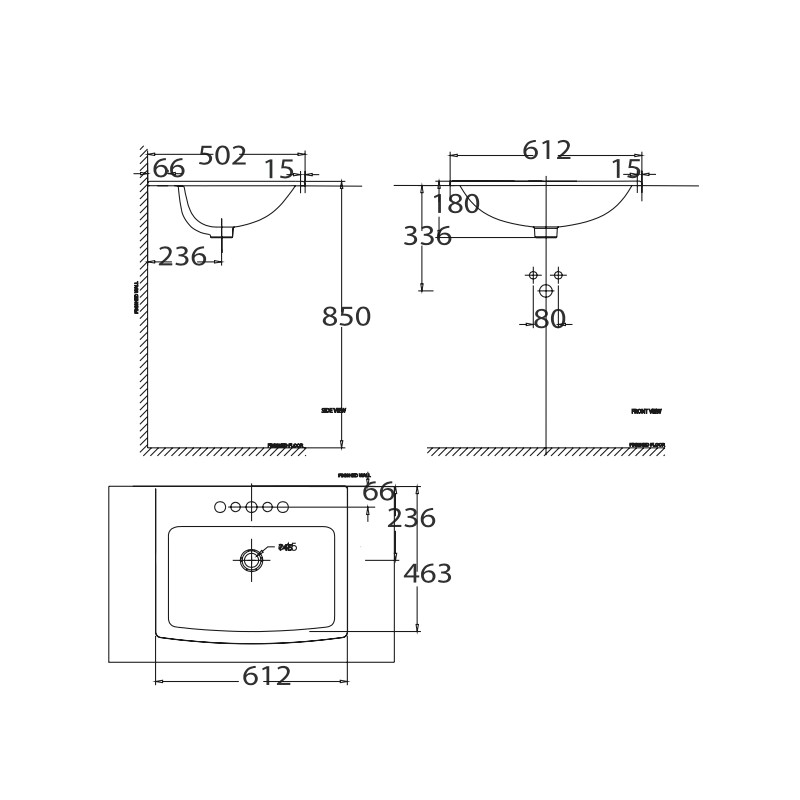 Chậu lavabo dương vành American Standard WP-F507 (WPF507)