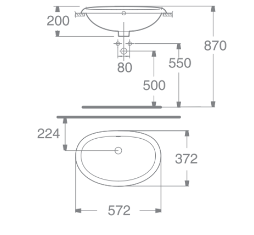 Chậu lavabo dương vành American Standard WP-F509 (WPF509)