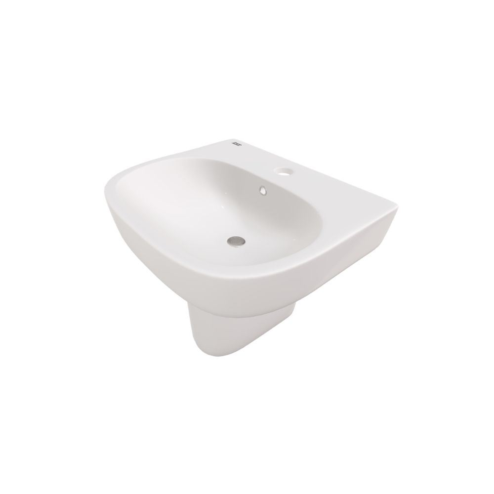 Chậu lavabo American Standard 0955-WT+0755-WT treo tường chân lửng Active (0955WT + 0755WT)