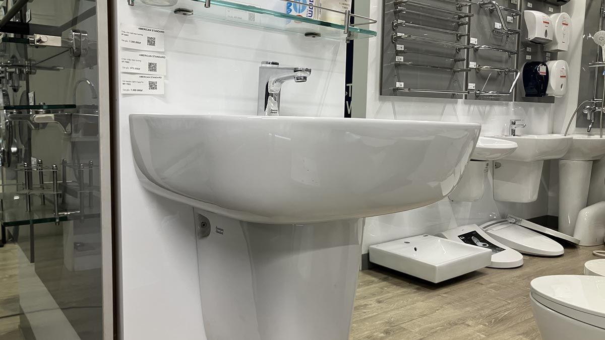 Chậu lavabo American Standard VF-0262+VF-7062 treo tường chân lửng Loven (VF0262 + VF7062)