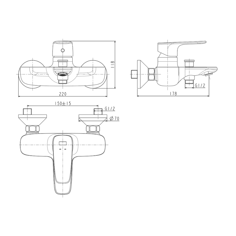 Củ sen tắm nóng lạnh American Standard WF-1711N (WF1711N)