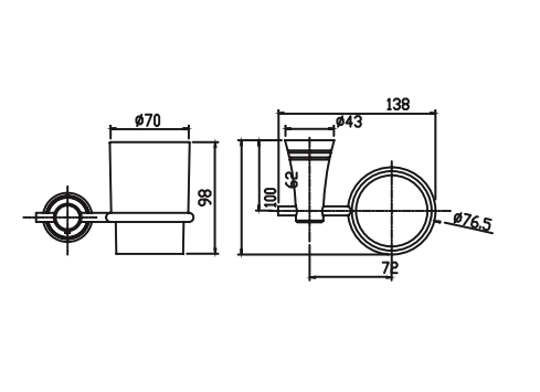Phụ kiện đựng ly American Standard Seva WF-6583 (WF6583)