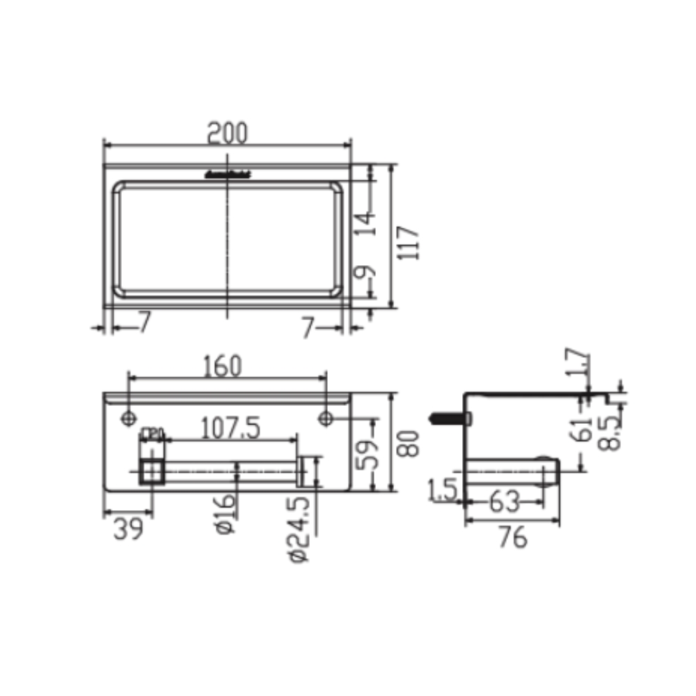 Hộp giấy vuông đơn American Standard Concept WF-0498 (WF0498)