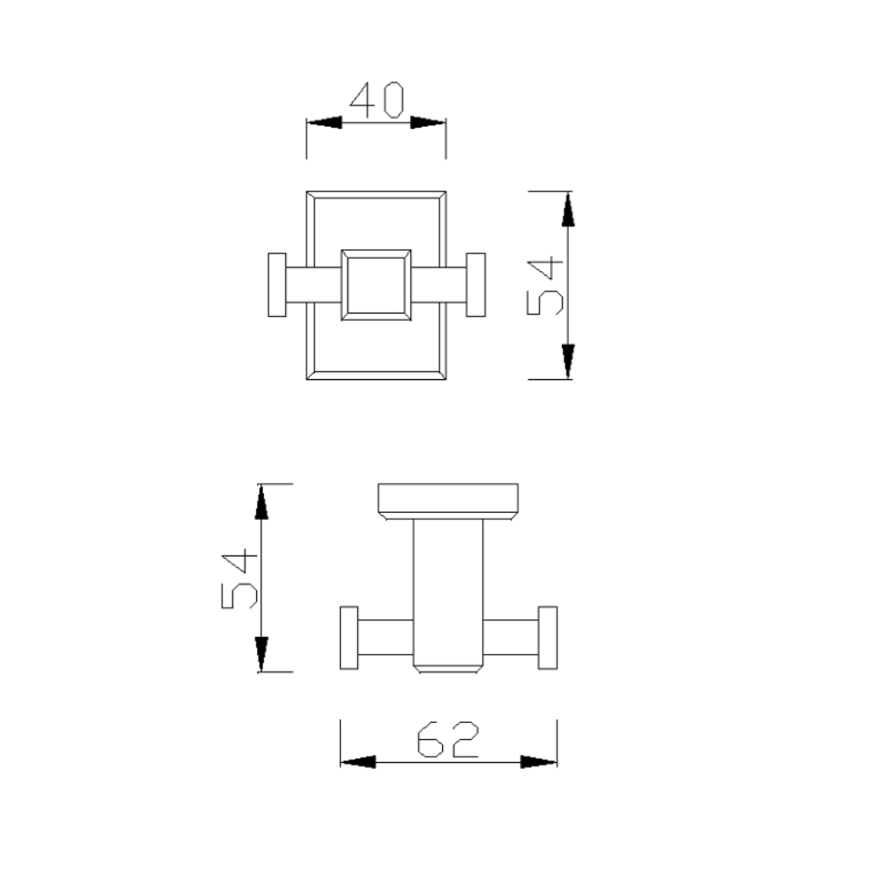 Móc áo đôi Concept Square American Standard FFAS0481