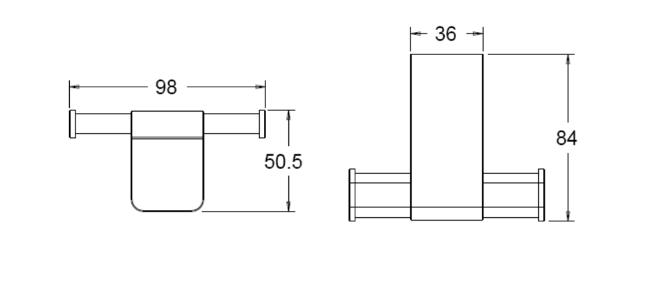 Bản vẽ kỹ thuật móc áo American Standard WF-1381MB