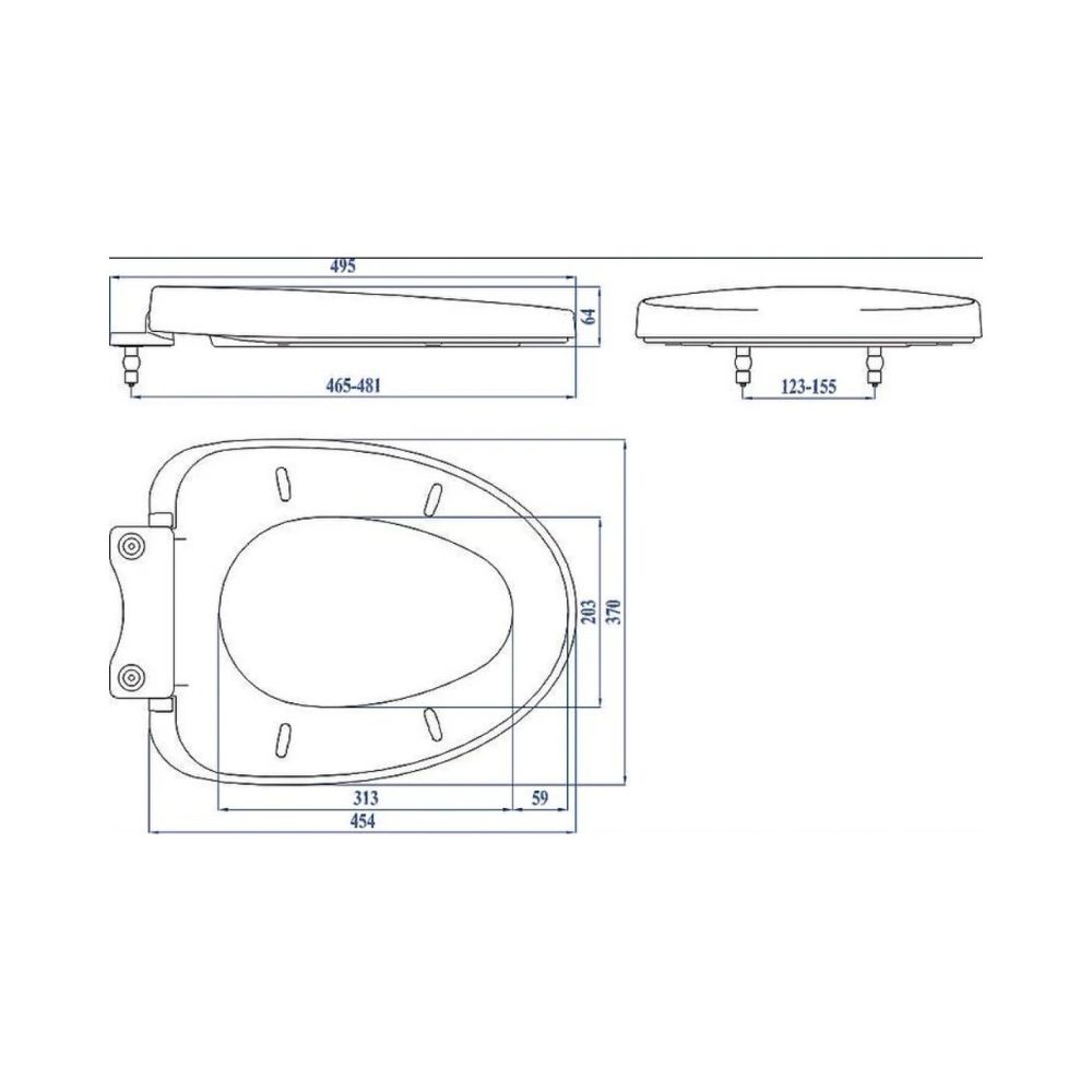 Nắp bồn cầu đóng êm American Standard 491000S-WT (2530-WT, VF-2530, 2407-WT)
