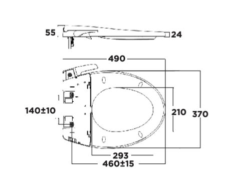 Nắp rửa cơ Slim 3 American Standard CSCFA650