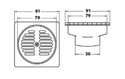 Phễu thoát sàn American Standard A-8200-N (A8200N)