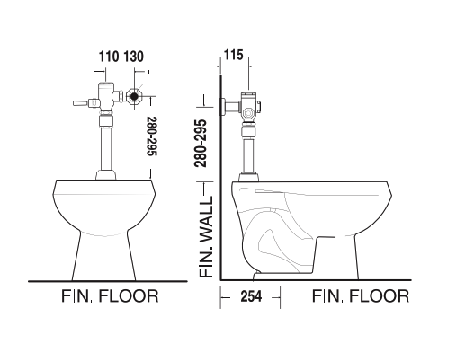 Van xả trực tiếp cho bồn cầu American Standard 13L WF-9858 (WF9858)