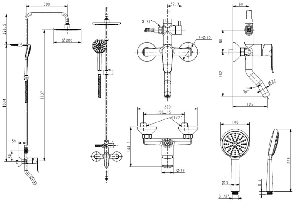 Sen cây tắm nóng lạnh American Standard Neo Modern WF-9088 (WF9088)