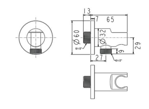 Co nối kèm gác sen tròn EasySET American Standard FFAS9141