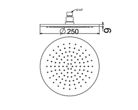 Đầu sen tắm phun mưa American Standard 250mm FFASS036