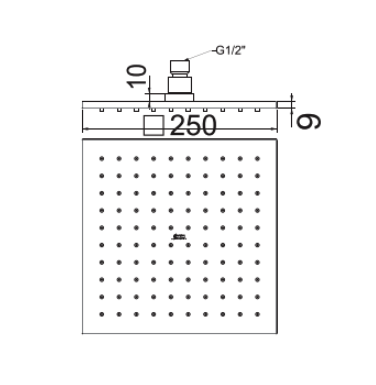 Đầu sen tắm phun mưa American Standard 250mm FFASS038