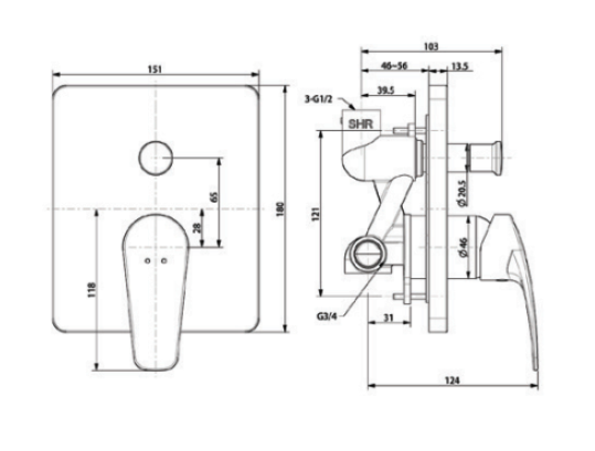Sen tắm âm tường American Standard Milano WF-0921 (WF0921)