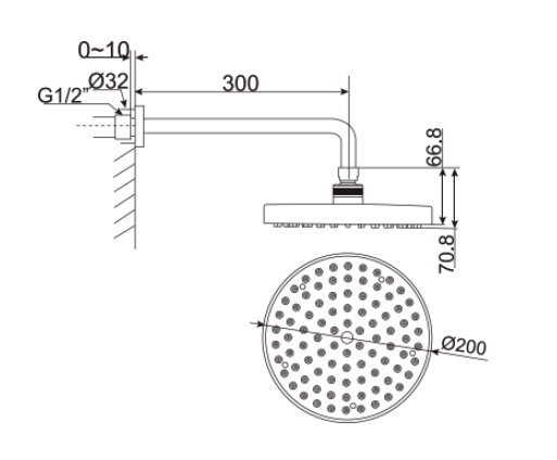 Đầu sen tắm phun mưa American Standard Celia WF-9051 (WF9051)